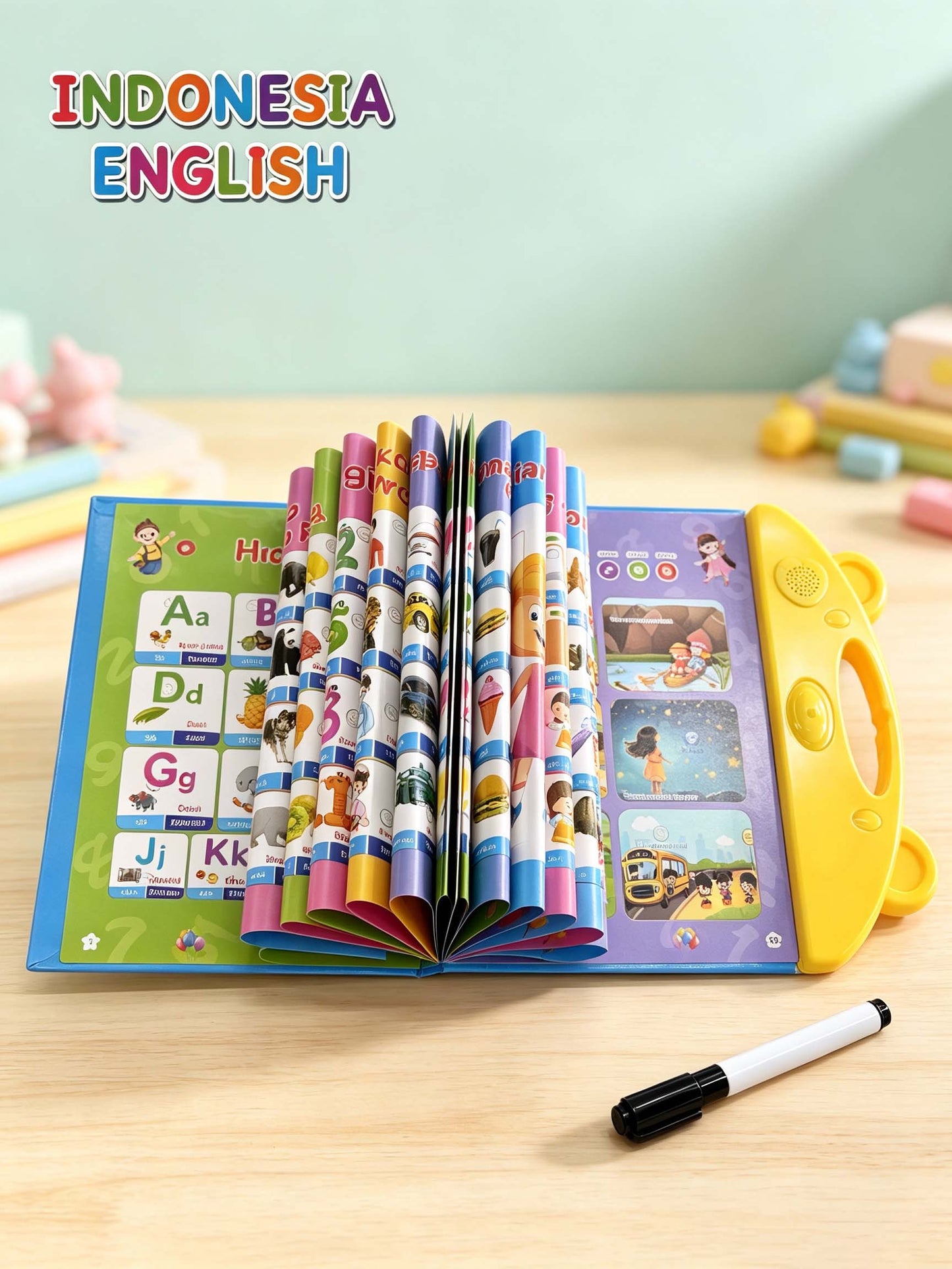 Indonesian Kids E-Book Sound Learning Toy Ages 1-12