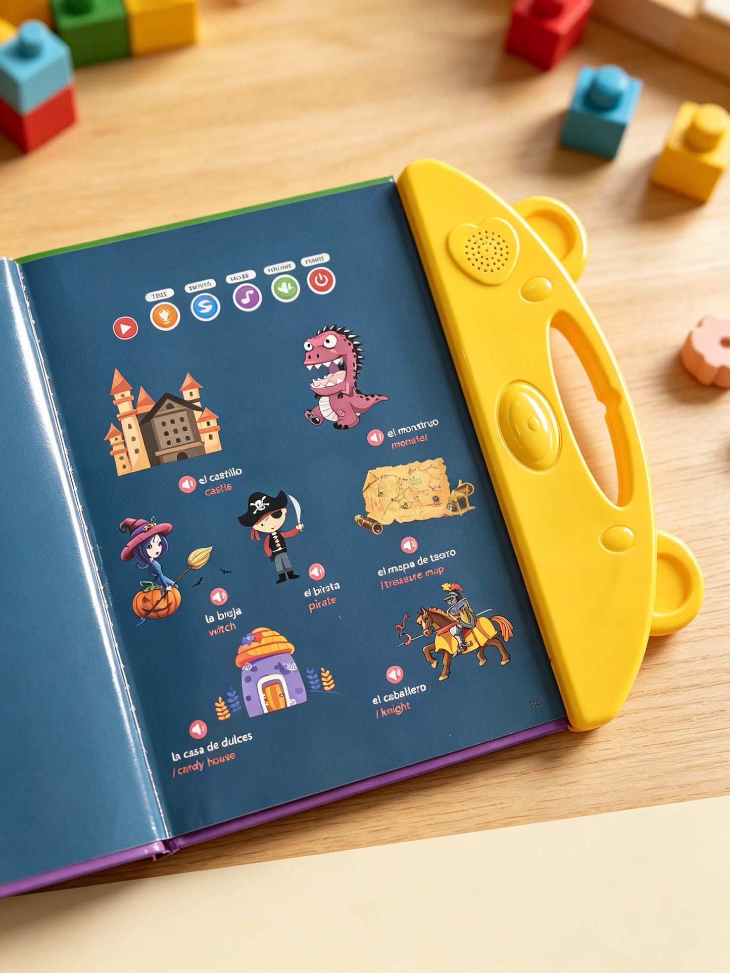 Spanish Kids Sound Book Interactive Learning Toy 1-12