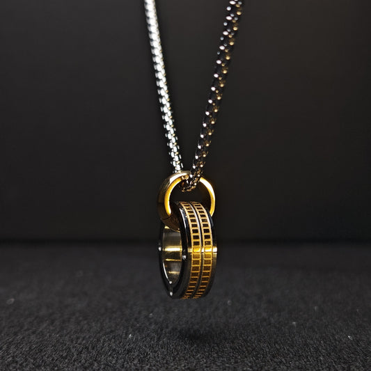 Korean Minimalist 316 Stainless Steel Pendant Necklace | Unisex Original Design, 65cm Chain(GS-20250912-2)