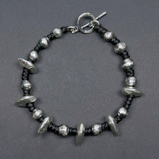 Wild Glow Sterling Silver Hammered Bracelet(YS-20251111-8)