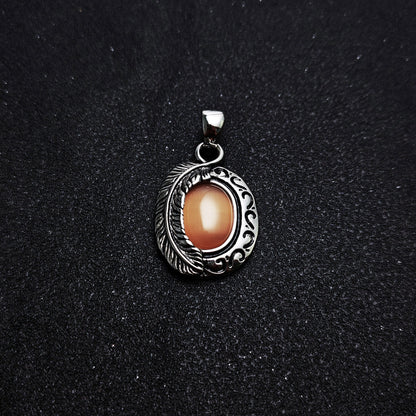Vintage 316 Stainless Steel Eagle Feather Pendant with Gemstone | Unisex Necklace, 65cm Chain（GS-20250912-1）
