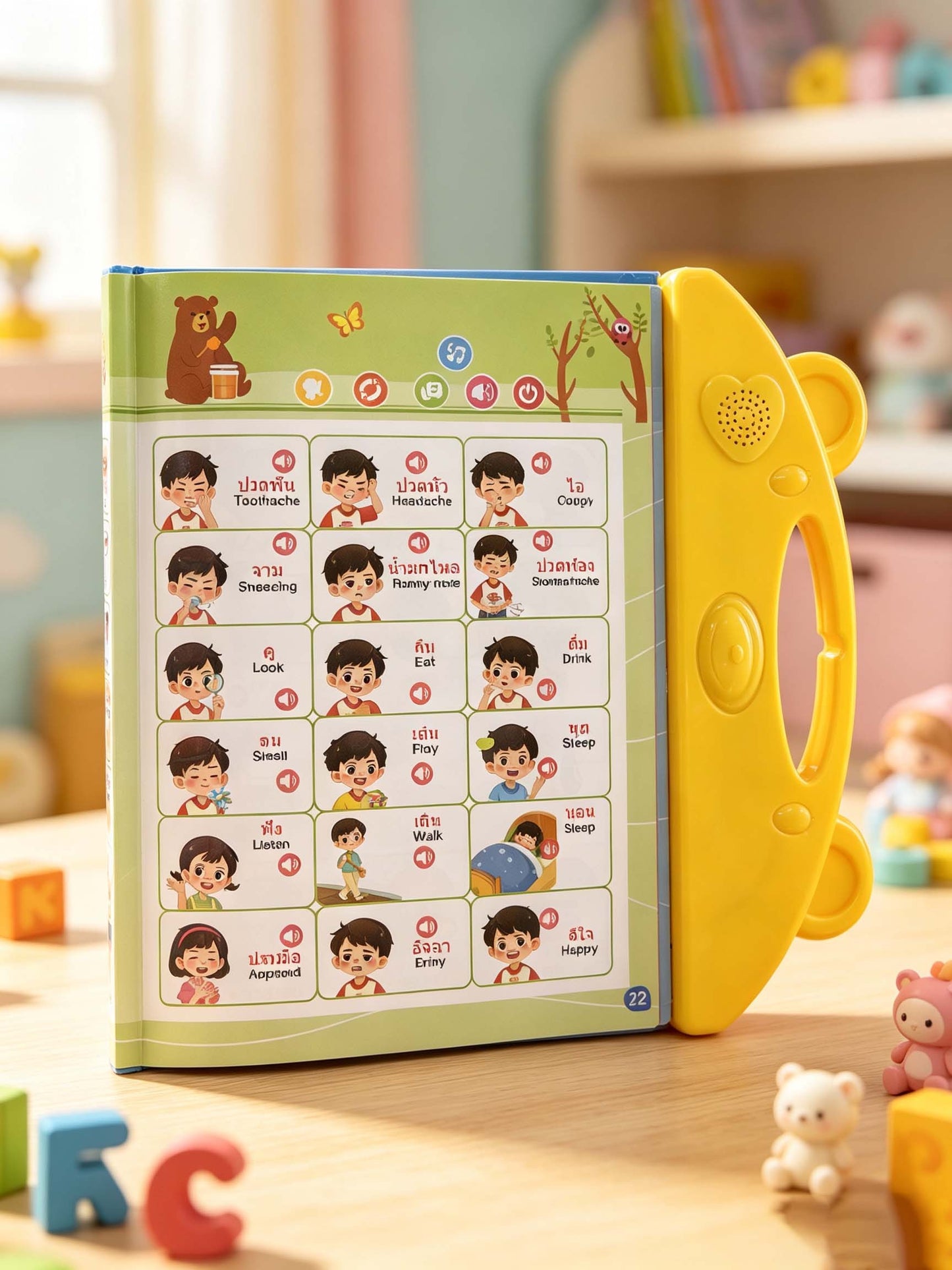 Thai Early Learning Talking Book Sound Toy Ages 1-12