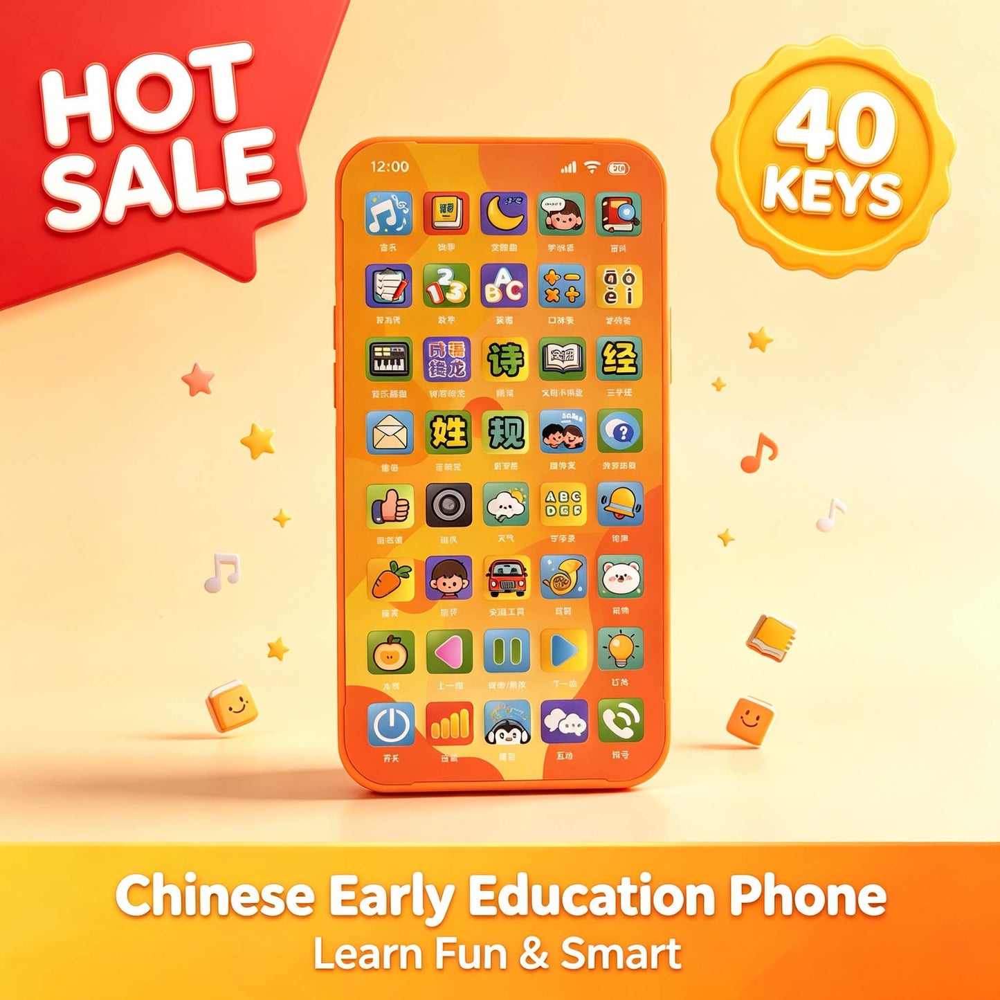 40-Key Early Education Toy Phone