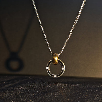 Korean Minimalist 316 Stainless Steel Pendant Necklace | Unisex Original Design, 65cm Chain（GS-20250912-2）