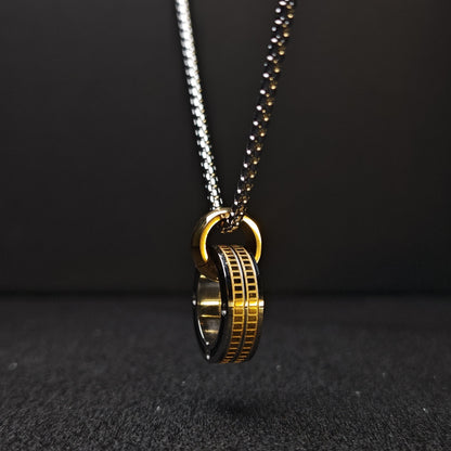 Korean Minimalist 316 Stainless Steel Pendant Necklace | Unisex Original Design, 65cm Chain（GS-20250912-2）