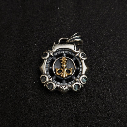 925 Sterling Silver Nautical Star Compass Pendant Necklace | Vintage Anchor Design（YS-20250926-5）