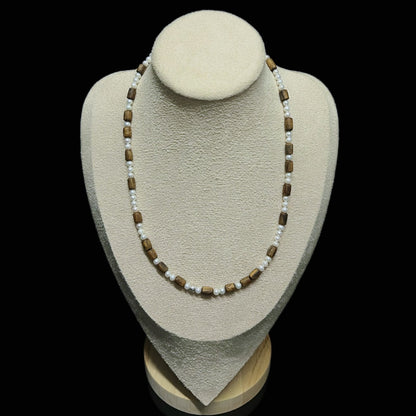 Equinox ·Driftwood Pearl Necklace（EQ-251117-C）