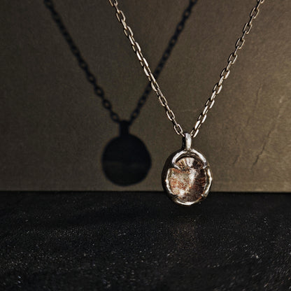 925 Sterling Silver Natural Gemstone Pendant Necklace | Unique Unisex Couple Gift（YS-20250926-6）
