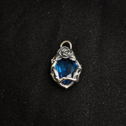 925 Sterling Silver Thorn Rose Pendant Necklace | Delicate Unisex Couple Design（YS-20250926-2）