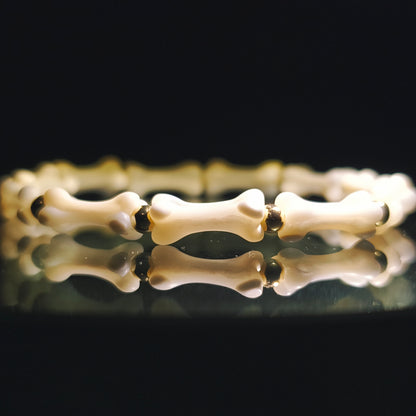 Integrity - Gold-Plated Silver Bone Mother of Pearl Bracelet(IN-250304-A)