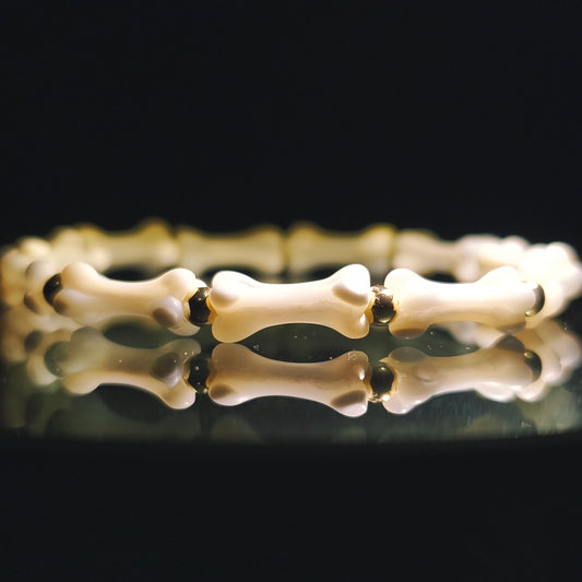 Integrity - Gold-Plated Silver Bone Mother of Pearl Bracelet(IN-250304-A)