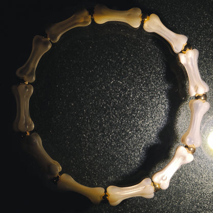 Integrity - Gold-Plated Silver Bone Mother of Pearl Bracelet(IN-250304-A)