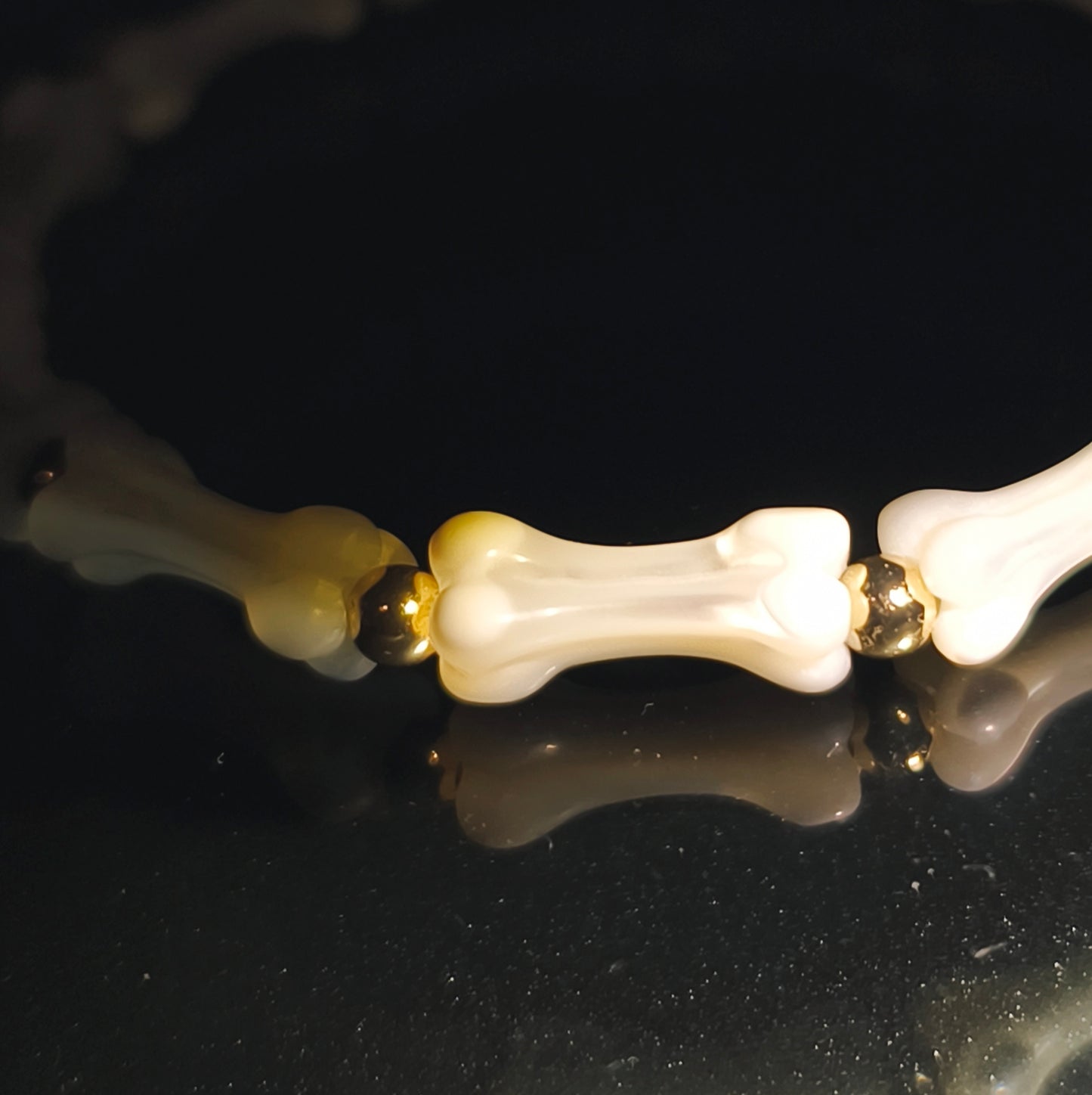 Integrity - Gold-Plated Silver Bone Mother of Pearl Bracelet(IN-250304-A)
