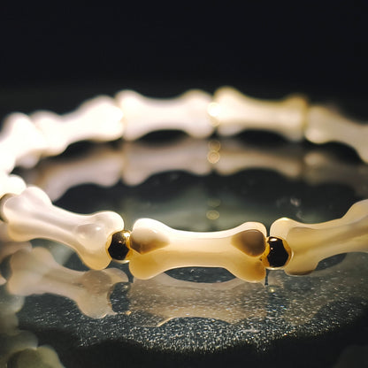 Integrity - Gold-Plated Silver Bone Mother of Pearl Bracelet(IN-250304-A)