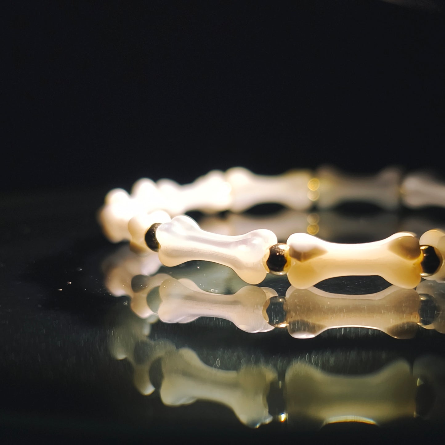 Integrity - Gold-Plated Silver Bone Mother of Pearl Bracelet(IN-250304-A)