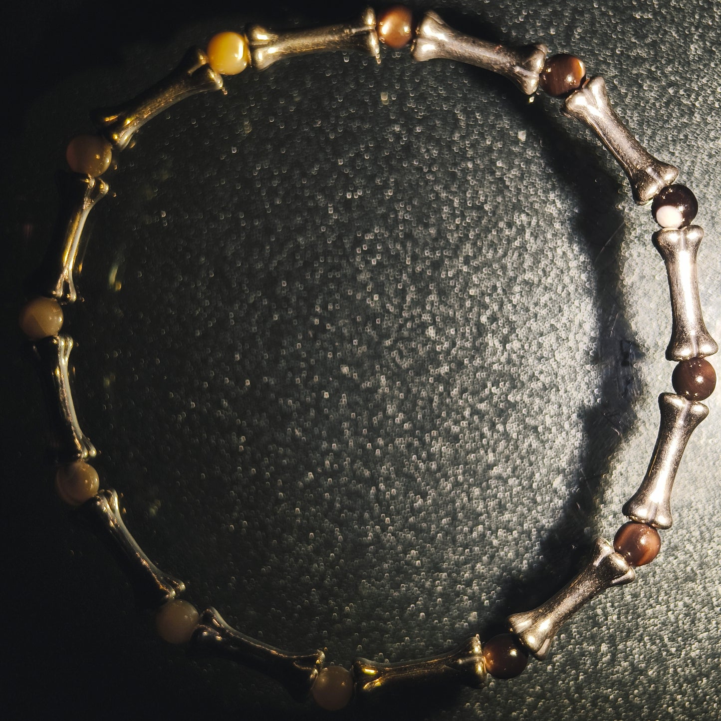 Integrity - Sterling Silver Bone Black Mother of Pearl & Abalone Bracelet (IN-250306-A)