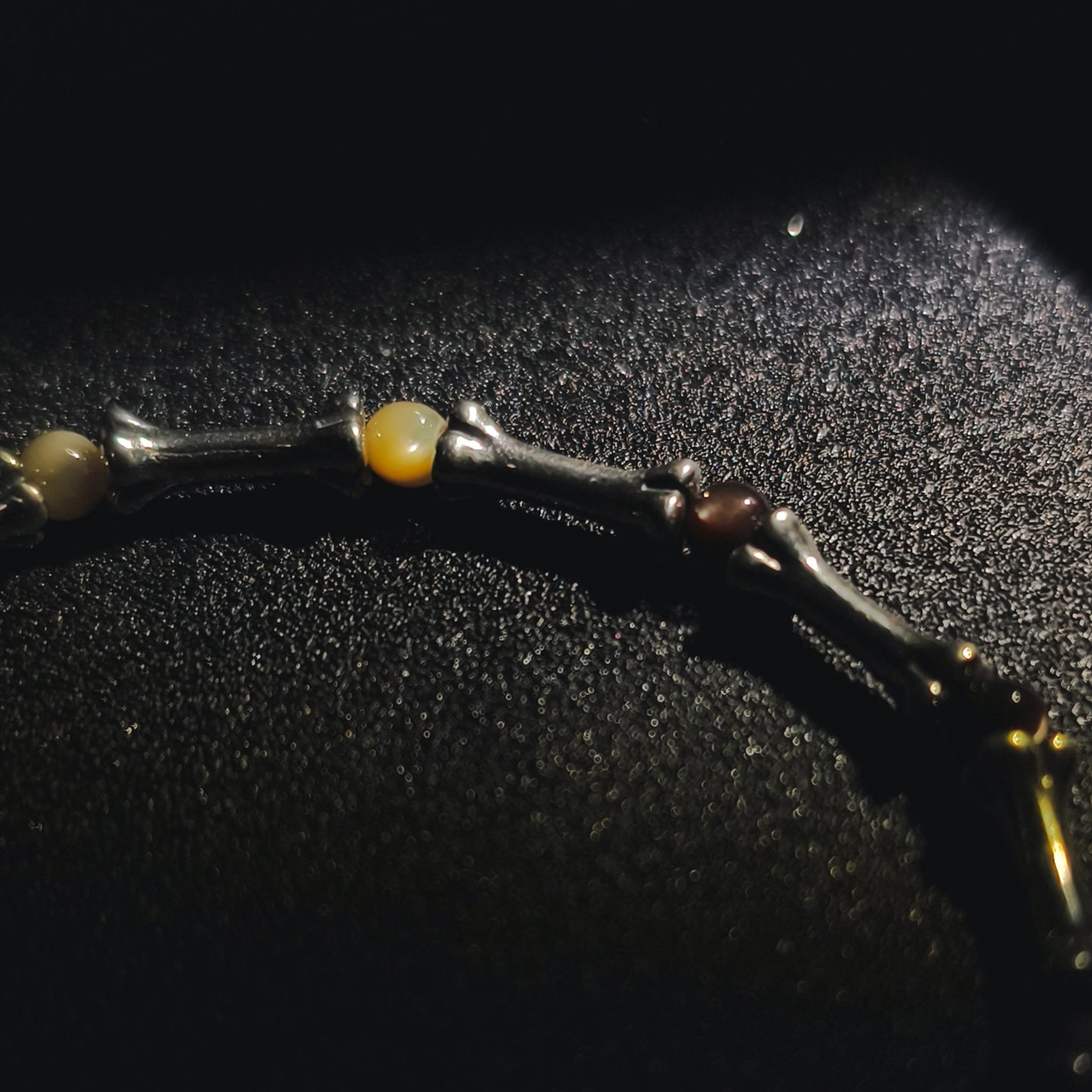 Integrity - Sterling Silver Bone Black Mother of Pearl & Abalone Bracelet (IN-250306-A)