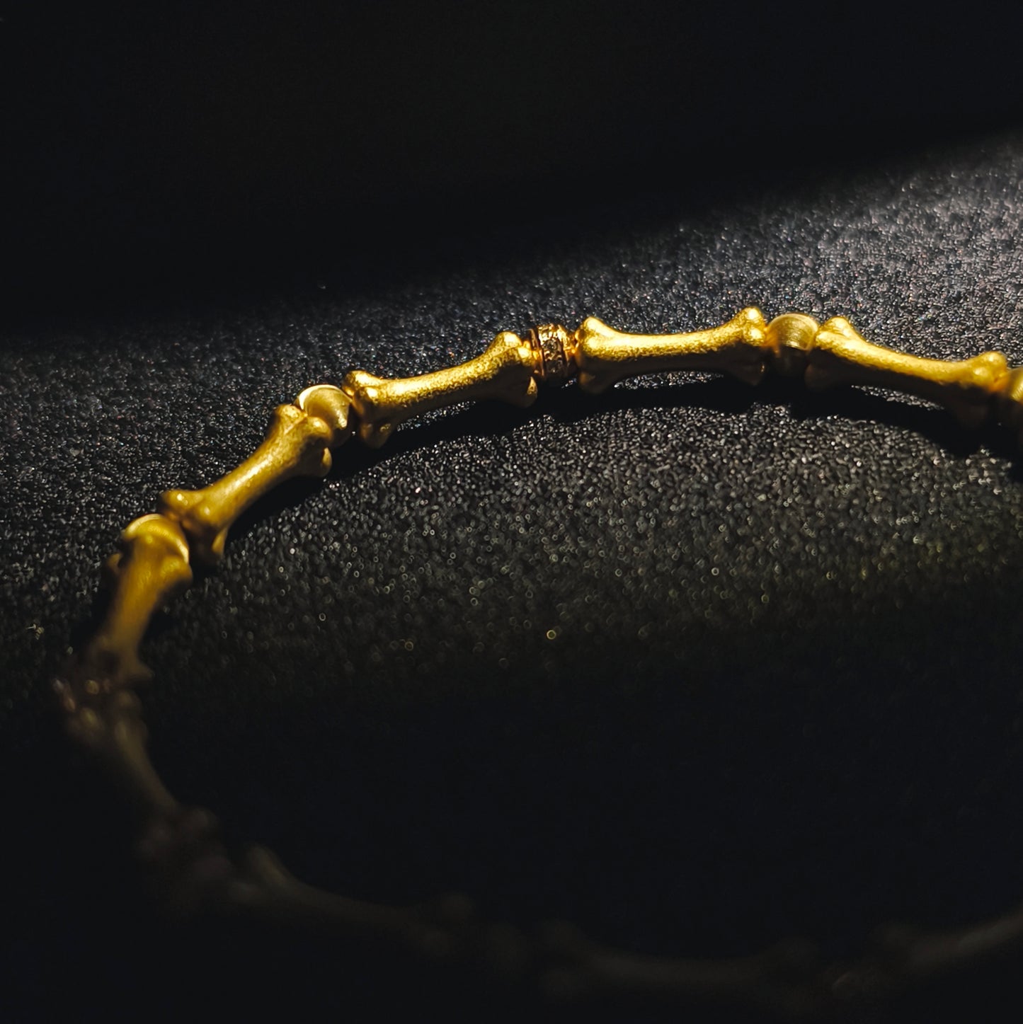 Integrity - Gold-Plated Sterling Silver Bone Bracelet (IN-250307-A)
