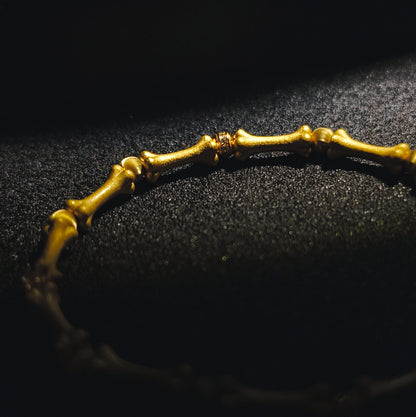 Integrity - Gold-Plated Sterling Silver Bone Bracelet (IN-250307-A)