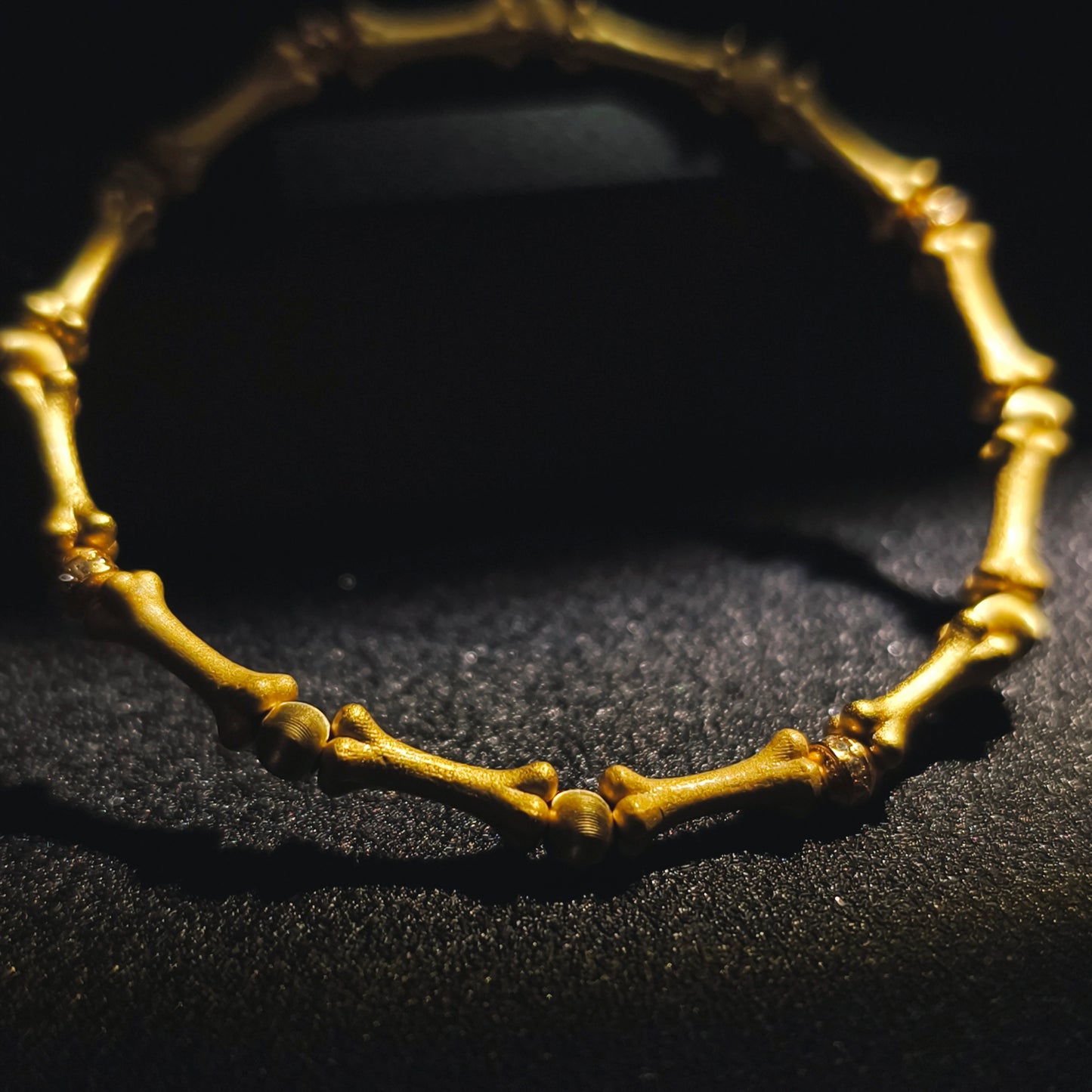 Integrity - Gold-Plated Sterling Silver Bone Bracelet (IN-250307-A)