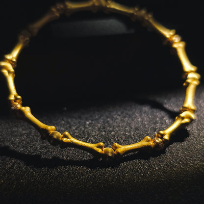 Integrity - Gold-Plated Sterling Silver Bone Bracelet (IN-250307-A)