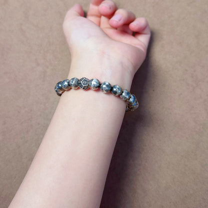 Zen Cross Hammered Sterling Silver Bracelet（YS-20251111-12）