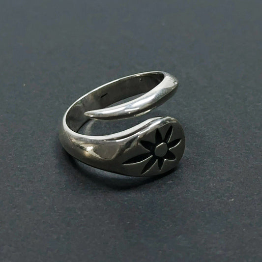 Eternal Bloom Sterling Silver Etched Ring（YS-20251111-14）