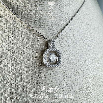 925 スターリングシルバーメッキ 高級 50 ポイント モアッサナイト ペンダント ネックレス