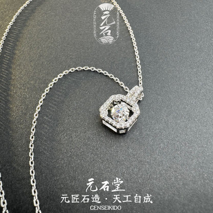 925 スターリングシルバーメッキ 高級 50 ポイント モアッサナイト ペンダント ネックレス