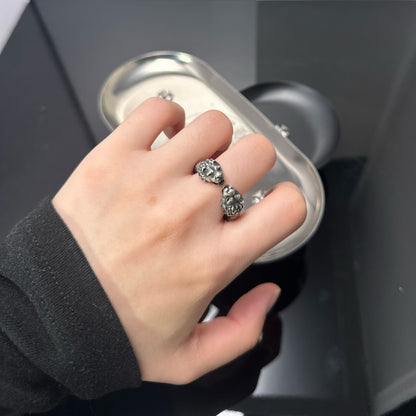 925 Sterling Silver Vintage Double-Headed Leopard Ring | Unique Hip-Hop Style（YS-20250926-9）