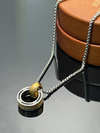 Korean Minimalist 316 Stainless Steel Pendant Necklace | Unisex Original Design, 65cm Chain（GS-20250912-2）