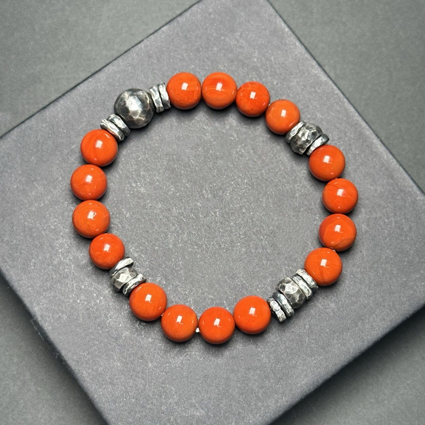 Prosperity & Vitality Red Agate Bracelet · 925 Silver（YS-20251203-20）