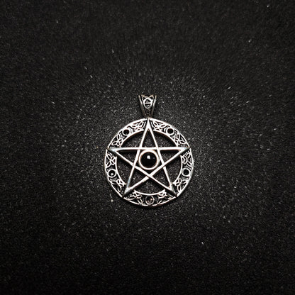Fashion European-Style Black Gem Star Pendant Necklace | 65cm Chain（GS-20250912-6）