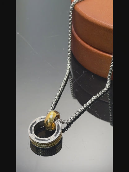 Korean Minimalist 316 Stainless Steel Pendant Necklace | Unisex Original Design, 65cm Chain（GS-20250912-2）