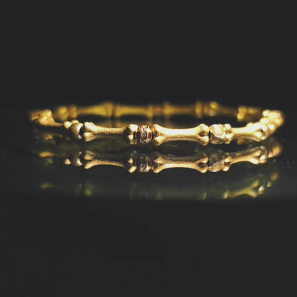 Integrity - Gold-Plated Sterling Silver Bone Bracelet (IN-250307-A)
